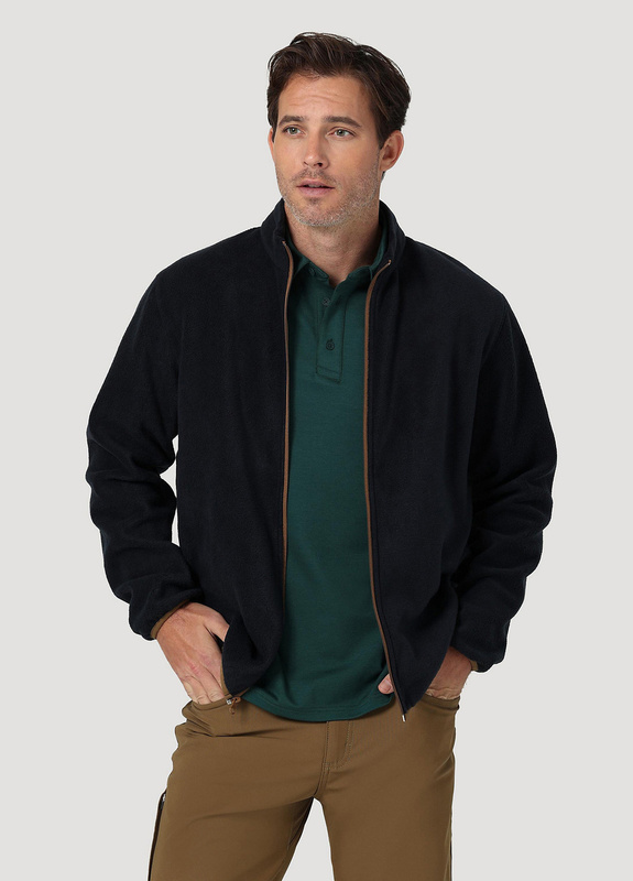 WRANGLER ADAMS FLEECE FULL ZIP MĘSKA BLUZA ROZPINANY DARK BLUE WA6DHCB08 112324326