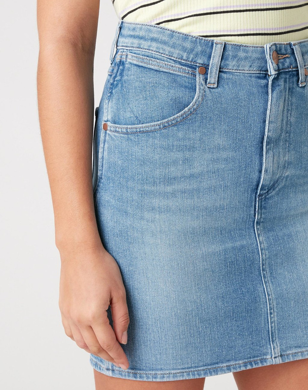 WRANGLER MOM SKIRT DAMSKIE SPODNIE JEANSOWE EASY MORNING S W22VJH28X 112127821