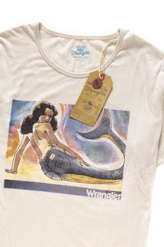 WRANGLER T SHIRT S/S HERITAGE TEE LIGHT BEIGE MEL W7893EVMP