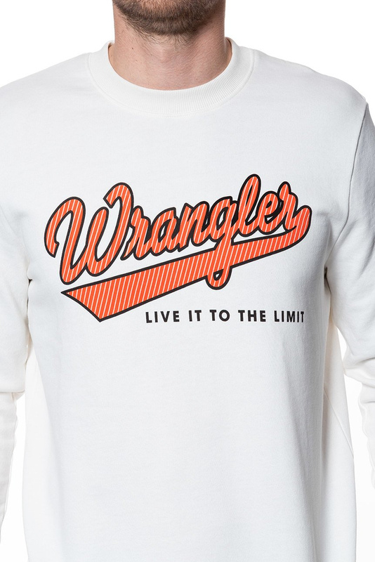 BLUZA WRANGLER SEASONAL LOGO SWEAT OFF WHITE W6A5HA737 112130660