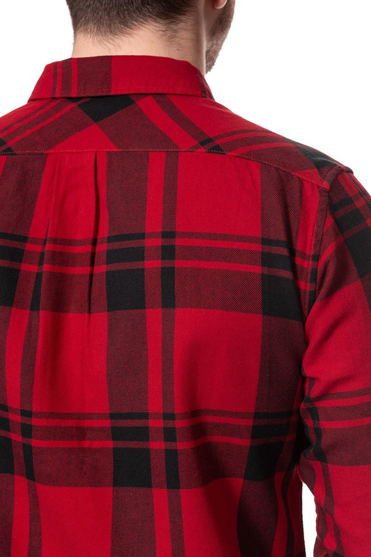 KOSZULA WRANGLER LS 1PKT FLAP SHIRT SALSA RED W5932T2WN 112129738