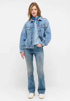 Damskie Spodnie Jeansowe Mustang Style Shelby Slim Boot Denim Blue 1016202 5000 421