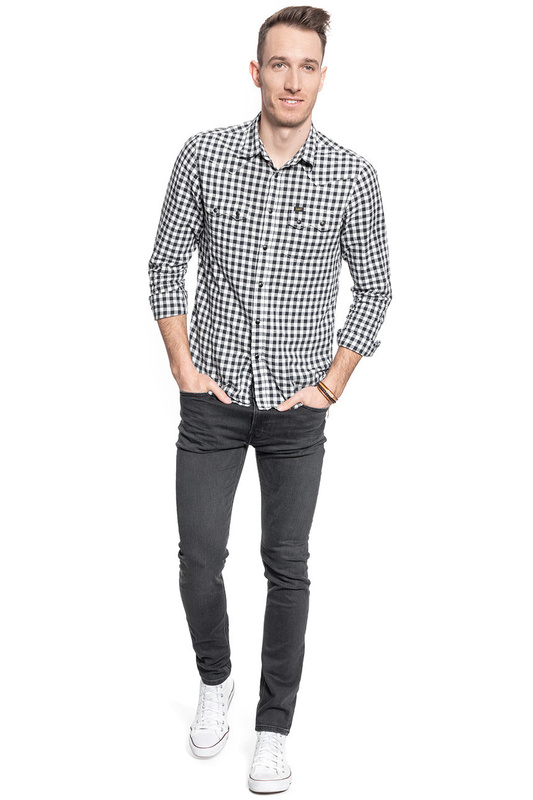 LEE MALONE MĘSKIE SPODNIE JEANSOWE WASHED BLACK L736YGOW 112120305