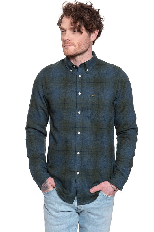 LEE LEE BUTTON DOWN NEW ARMY GREEN L880ZGKE 112123530