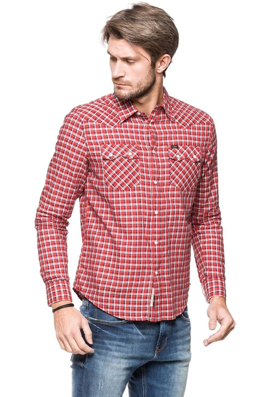 LEE RIDER SHIRT PRIMARY RED L851IKLK