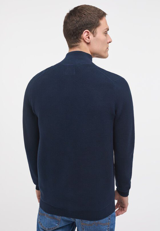 Mustang Style Edgar Zip Cardigan Total Eclipse 1014116 5226 MĘSKI SWETER
