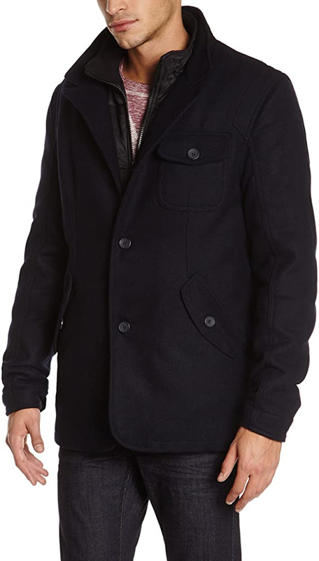WRANGLER JACKET MĘSKI PŁASZCZ 3W1 OCIEPLANA KAMIZELKA NAVY W4563WA35