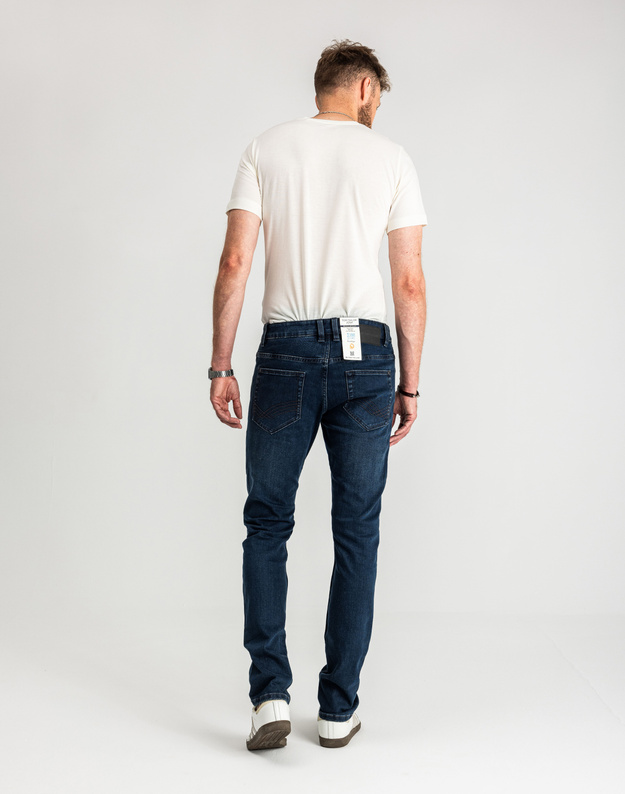 Męskie Spodnie Jeansowe Tom Tailor Josh Dark Stone Blue Black Denim 1021434 10173