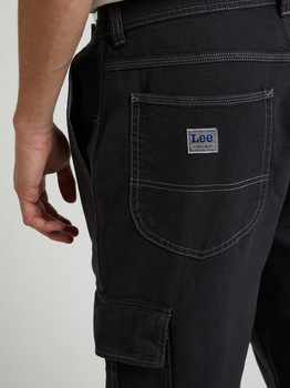 MĘSKIE SPODNIE MATERIAŁOWE LEE CARGO PANT WASHED BLACK 112333668