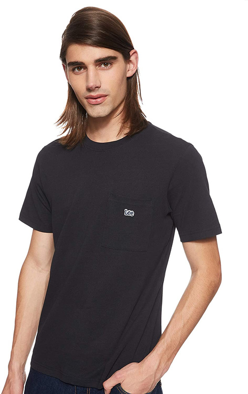 MĘSKI T-SHIRT LEE AUTHENTIC PKT TEE BLACK L64USW01 112115929