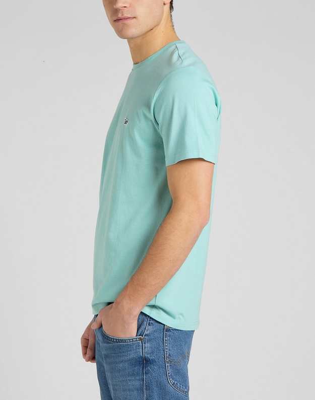 LEE SS PATCH LOGO TEE MĘSKI T-SHIRT KOSZULKA LOGO MINT BLUE L60UFQUD 112145274