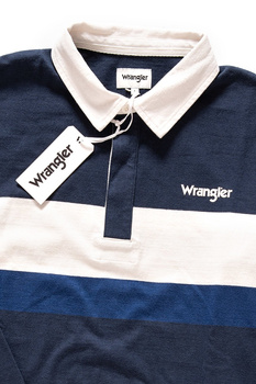WRANGLER LS RUGBY POLO BLUE DEPTHS W7C22GSJY 112131654