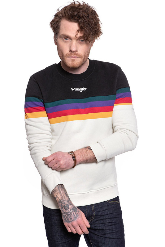BLUZA WRANGLER RAINBOW SWEAT CLOUD BLUE W6B5HDB03 112130690