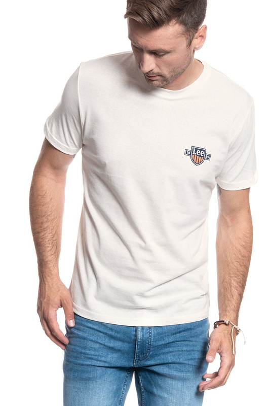 LEE CHEST LOGO TEE WHITE CANVAS L61MFERR 112113957