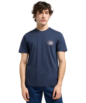 MESKA KOSZULKA  LEE REGULAR SMALL LOGO TEE MOOD INDIGO 112370439