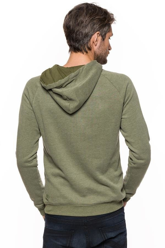 TOM TAILOR CITY PRINT HOODY OAK LEAF GREEN 2529676.00.12 COL. 7512