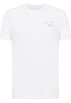 MĘSKA KOSZULKA MUSTANG Austin T-shirt LOGO NADRUK Bright White 1015057 2007