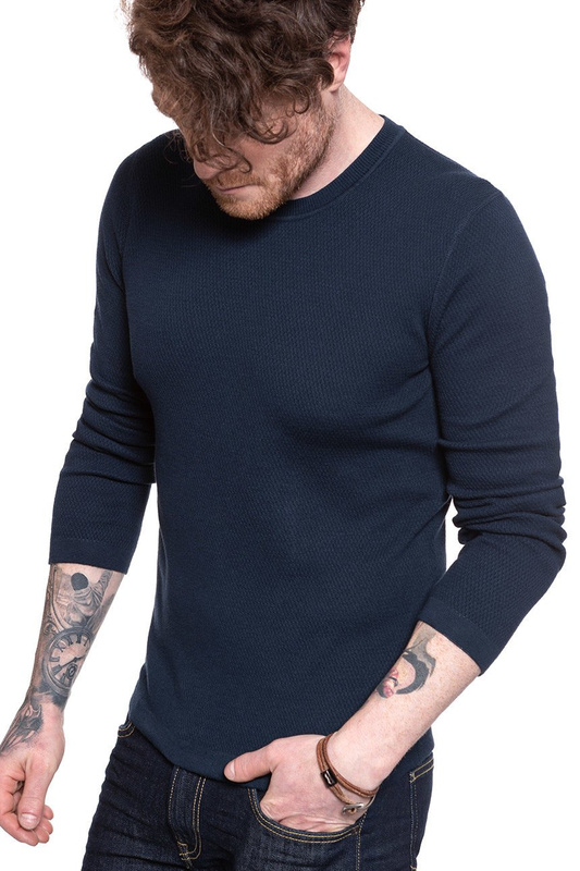LEE CLASSIC CREW MĘSKI SWETER KLASYCZNY NAVY DROP L83AAHEE 112122293