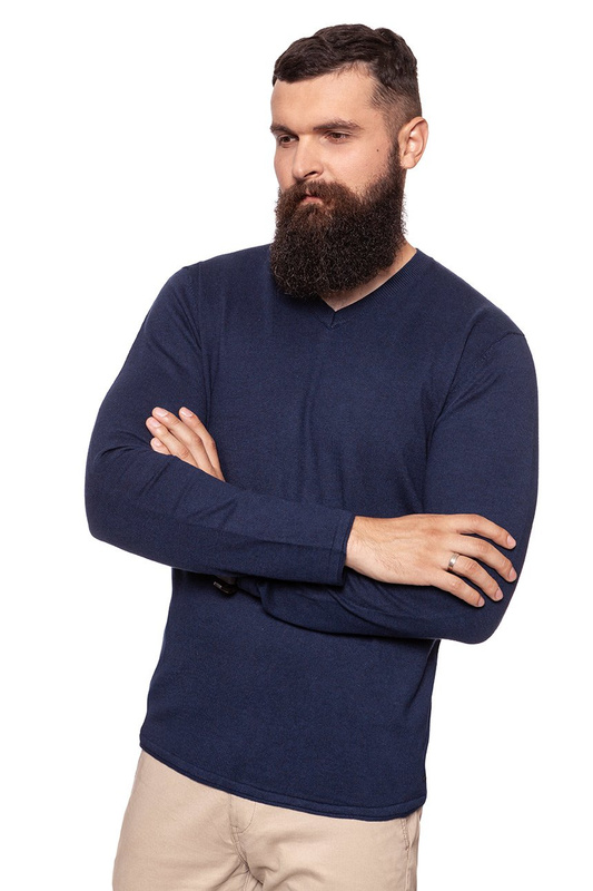 LEE V NECK KNIT MEDIEVAL BLUE L84OAH13