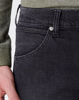 WRANGLER LARSTON MĘSKIE SPODNIE JEANSOWE BLACK SHADOW W18SHT53K 112127516
