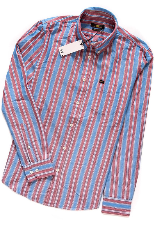 LEE BUTTON DOWN DIPPED BLUE L880NELA 112123318