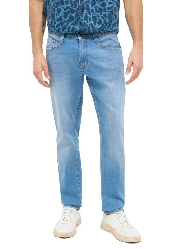 Męskie Spodnie Jeansowe Mustang Style Oregon Slim Denim Blue 1016316 5000 303