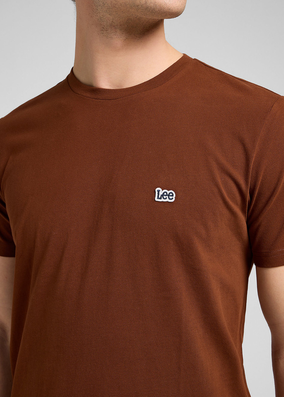 MESKA KOSZULKA  LEE SS PATCH LOGO TEE LUXE BROWN 112370498