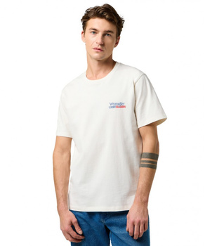 MESKA KOSZULKA WRANGLER SMALL AMERICANA TEE WORN WHITE 112371409