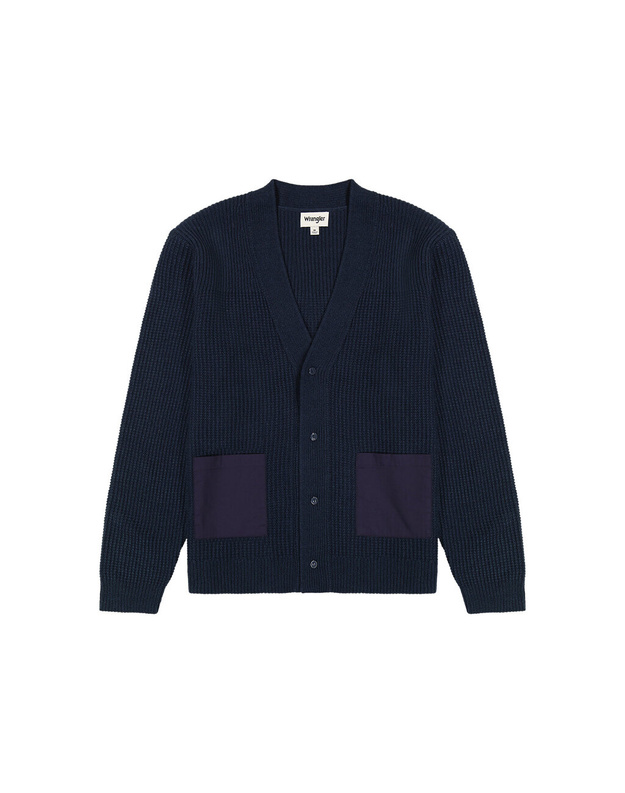 WRANGLER MĘSKI SWETER CARDIGAN BLUE 112357288 W8F5017358