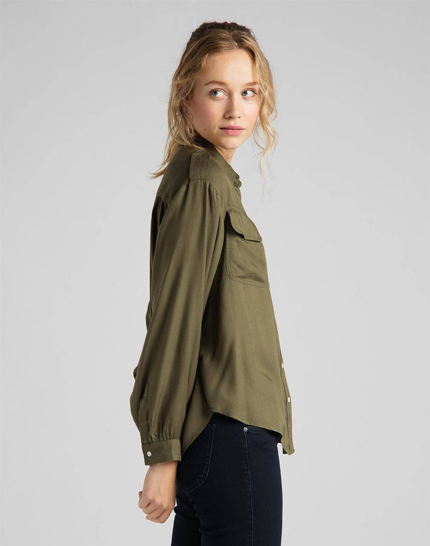 LEE UTILITY SHIRT DAMSKA KOSZULA OLIVE GREEN L45XJQNX 112110670