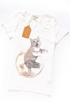 WRANGLER S/S R-NECK TEE OFFWHITE W7276FA02