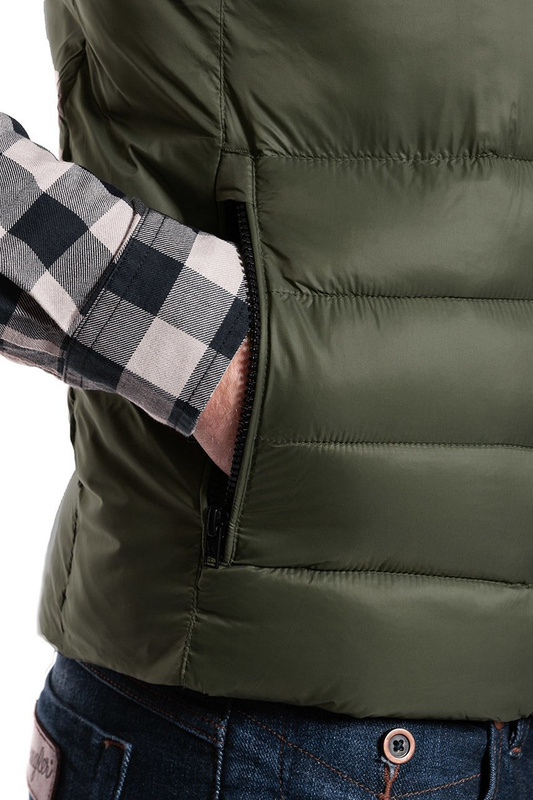 WRANGLER PUFFER VEST DUSTY OLIVE W4723X445S 112129009