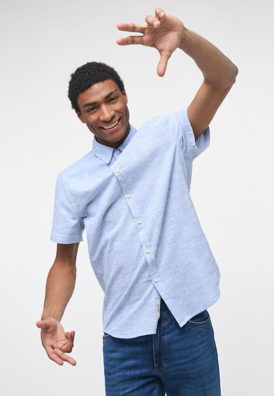 MĘSKA KOSZULA MUSTANG Collin Fil a Fil Shirt Faded Denim 1013965 5124