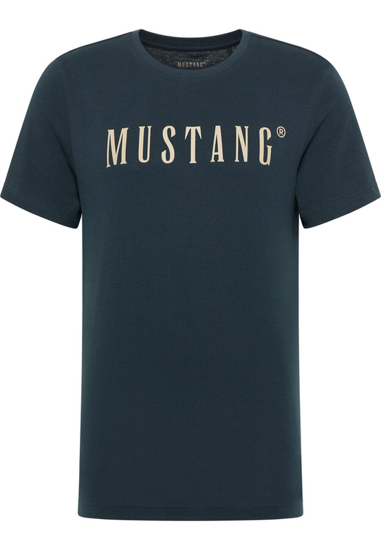 MĘSKA KOSZULKA MUSTANG T-shirt LOGO NADRUK Austin Carbon 1014695 4135