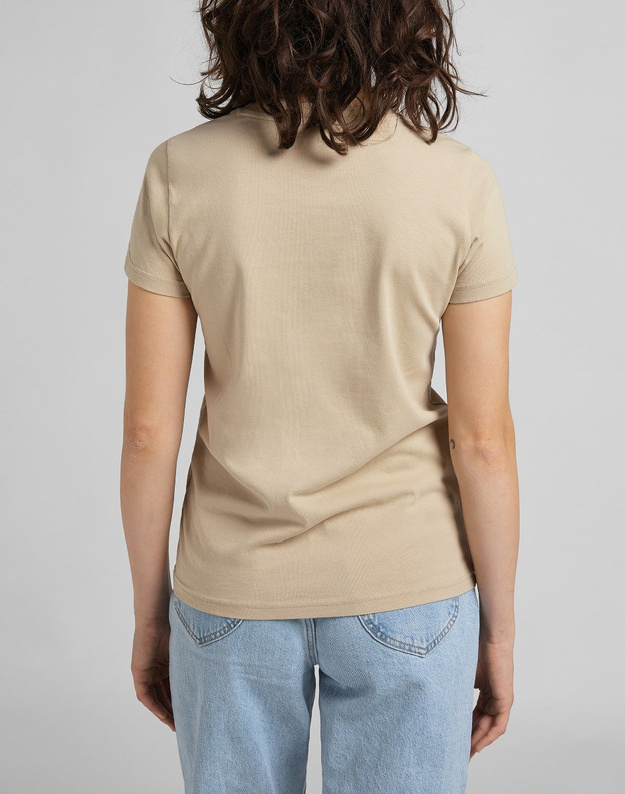 DAMSKI T-SHIRT LEE EASY GRAPHIC TEE SERVICE SAND L44GETOY 112109861