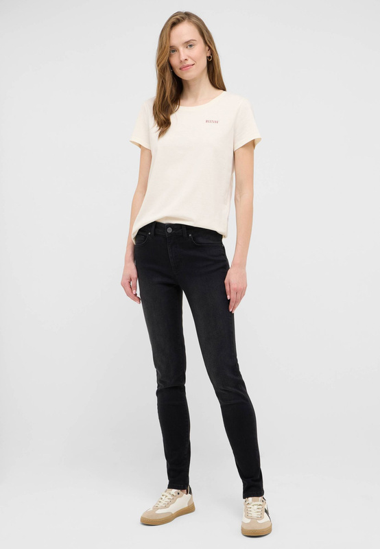 Damskie Spodnie Jeansowe Mustang Style Shelby Skinny Denim Black 1016905 4000 841