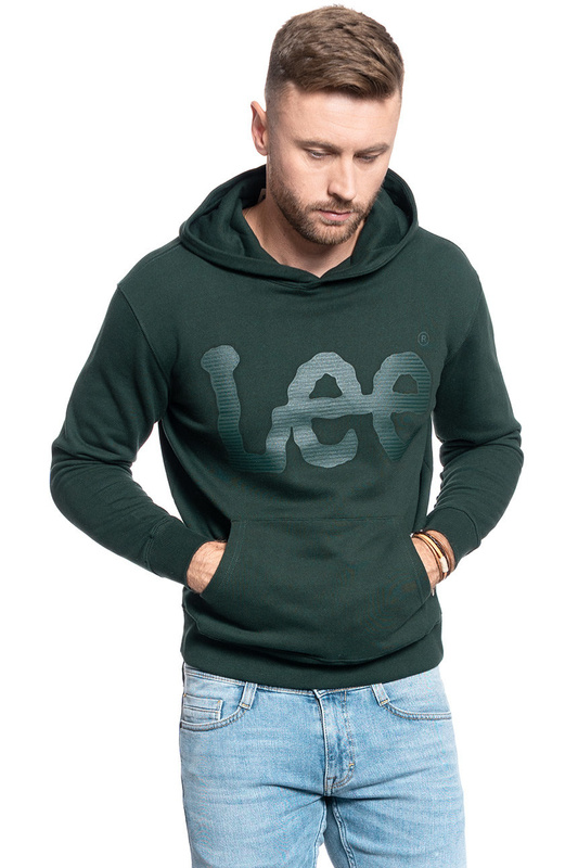 BLUZA LEE HIGH SCREEN HOODY DK BOTTLE GREEN L82CTJBB 112121999