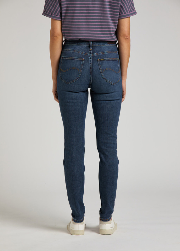 LEE SCARLETT HIGH DAMSKIE SPODNIE JEANSOWE DARK WORN L626CGBD 112319712