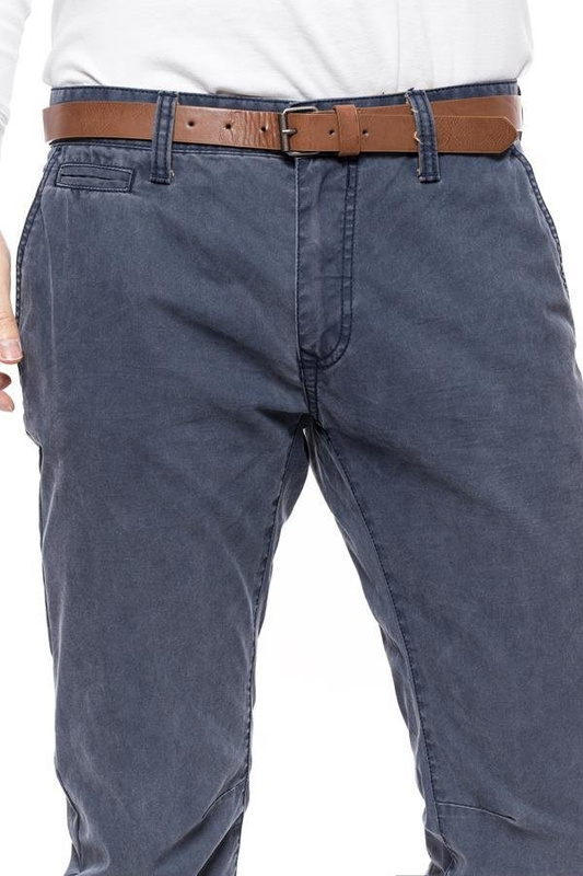 TOM TAILOR TRAVIS SLIM CHINO WITH BELT NAVY