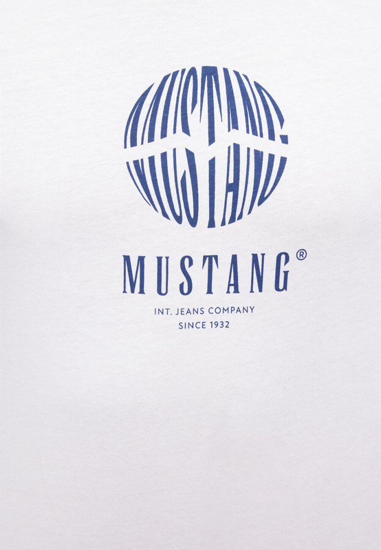 MĘSKA KOSZULKA MUSTANG Austin T-shirt NADRUK Whisper White 1014951 2013