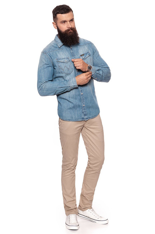 WRANGLER L/S WESTERN SHIRT SUPER BLEACH W5779O65E