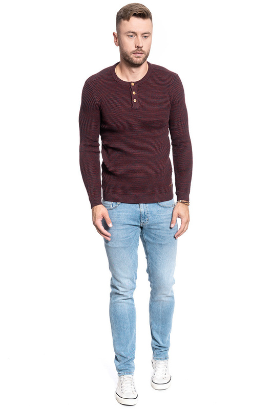 SWETER MĘSKI MUSTANG EMIL C HENLEY 1011093 3232