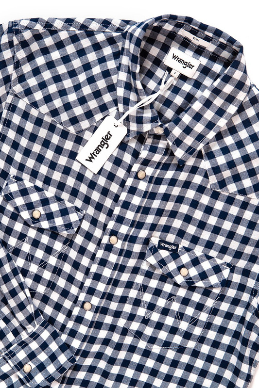 KOSZULA WRANGLER WESTERN SHIRT NAVY W5983SZ35 112129900