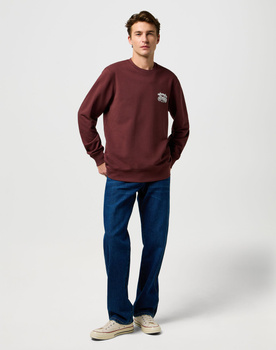 MESKA BLUZA  WRANGLER AMERICANA CREW DECADENT CHOCOLATE 112371680