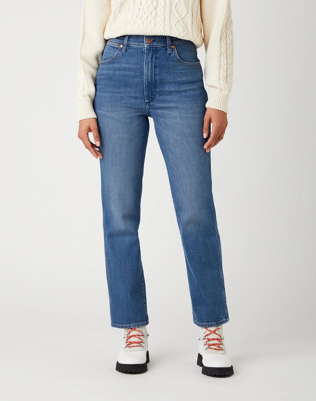 DAMSKIE SPODNIE JEANSOWE WRANGLER WILD WEST BLUE RIDGE W2H2ZH33S 112141317