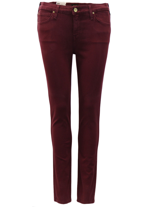 LEE SKINNY DAMSKIE SPODNIE SCARLETT RICH BURGUNDY L526GHIS
