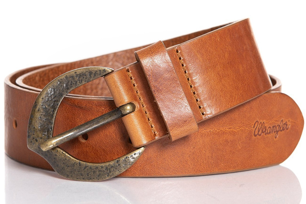 WRANGLER WIDE BELT COGNAC W0A81U181