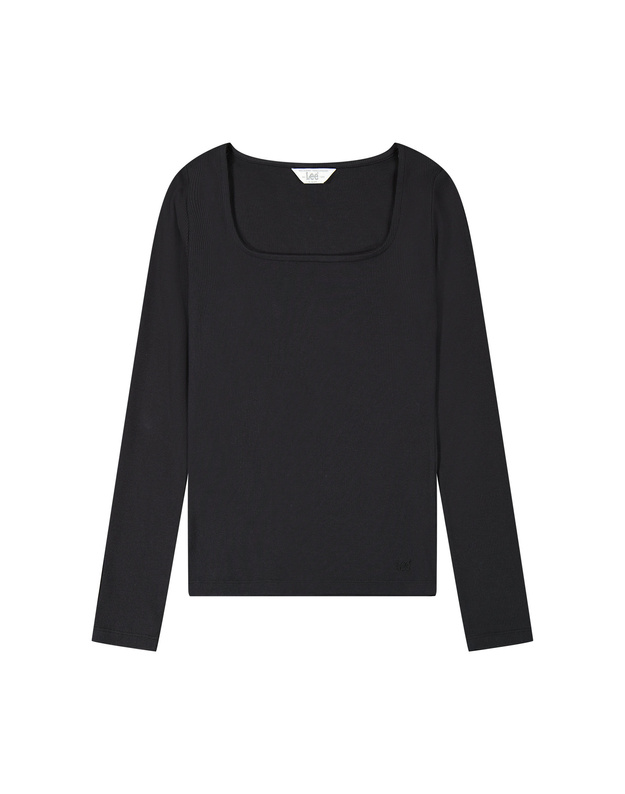 DAMSKA KOSZULKA LEE LS SQUARE NECK BLACK 112370951