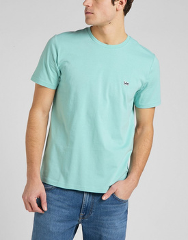 LEE SS PATCH LOGO TEE MĘSKI T-SHIRT KOSZULKA LOGO MINT BLUE L60UFQUD 112145274