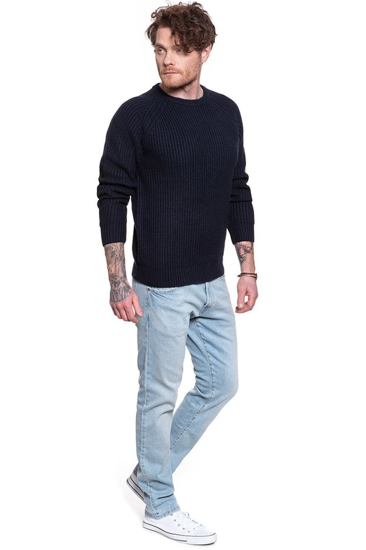 MĘSKI SWETER LEE CHUNKY CREW NECK MIDNIGHT NAVY L83KLNMA 112122387